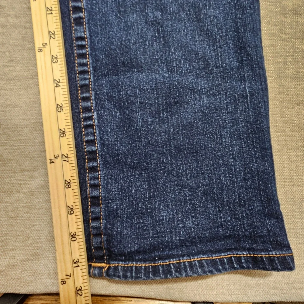 True Religion Ricky Jeans Mens 36 Indigo Blue Relaxed Straight Flap Pockets